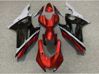 2017-2021 Cement Black and Red Yamaha R6 Motorcycle Fairings