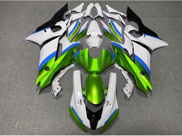 2017-2021 Gloss Green and Light Blue Yamaha R6 Motorcycle Fairings 2017-2021 Gloss Green and Light Blue Yamaha R6 Motorcycle Fairings