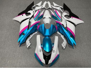 2017-2021 Light Blue and Pink Yamaha R6 Motorcycle Fairings