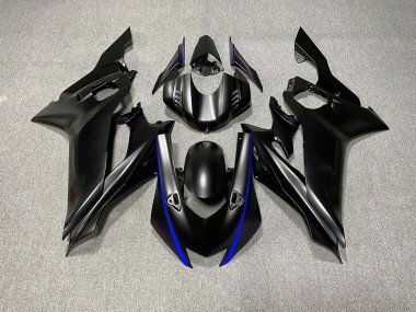 2017-2021 Matte Black & Blue Accents Yamaha R6 Motorcycle Fairings