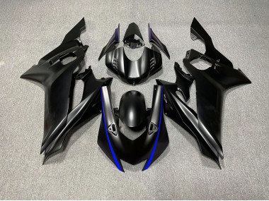 2017-2021 Matte Black & Blue Accents Yamaha R6 Motorcycle Fairings