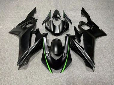 2017-2021 Matte Black & Green Accents Yamaha R6 Motorcycle Fairings