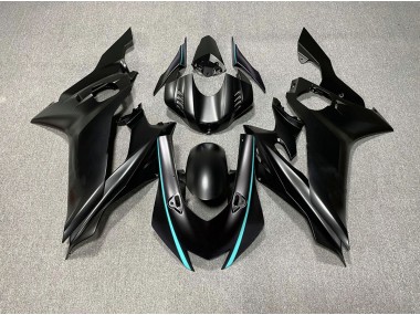 2017-2021 Matte Black & Teal Accents Yamaha R6 Motorcycle Fairings