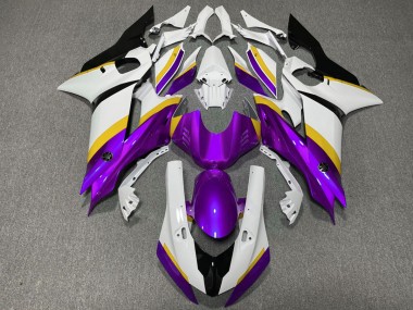 2017-2021 Purple and Yellow Gloss Yamaha R6 Motorcycle Fairings