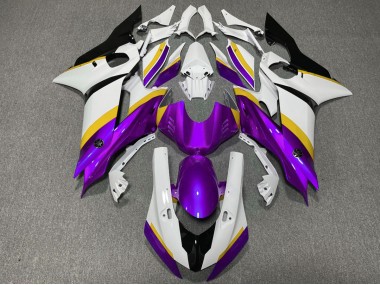 2017-2021 Purple and Yellow Gloss Yamaha R6 Motorcycle Fairings
