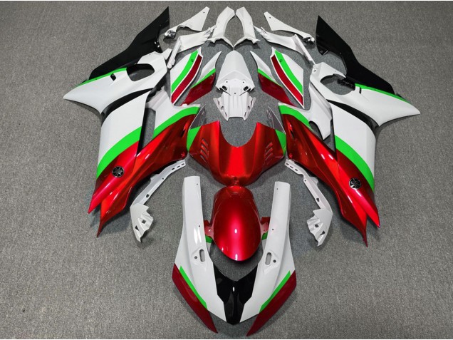 2017-2021 Red and Green Gloss Yamaha R6 Motorcycle Fairings