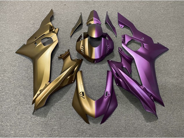 2017-2021 Tan and Purple Split Yamaha R6 Motorcycle Fairings 2017-2021 Tan and Purple Split Yamaha R6 Motorcycle Fairings