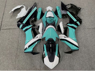 2017-2023 Gloss Cyan White and Black Honda CBR1000RR Motorcycle Fairings