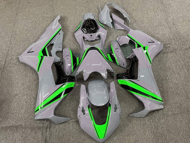2017-2023 Nardo with Green Stripes Honda CBR1000RR Motorcycle Fairings 2017-2023 Nardo with Green Stripes Honda CBR1000RR Motorcycle Fairings