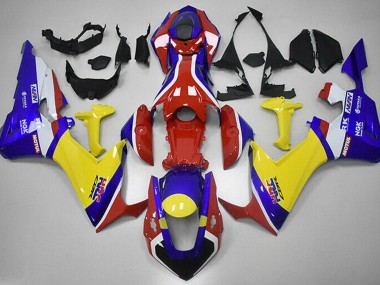 2017-2023 Red Blue and Yellow HRC Honda CBR1000RR Motorcycle Fairings