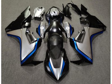 2017-2023 Silver and Black & Blue Honda CBR1000RR Motorcycle Fairings