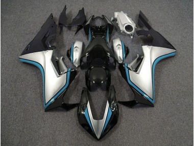 2017-2023 Silver and Black & Light Blue Honda CBR1000RR Motorcycle Fairings