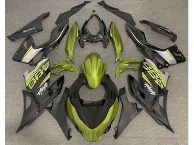2018-2023 Liquid Yellow and Grey Kawasaki Ninja 400 Motorcycle Fairings