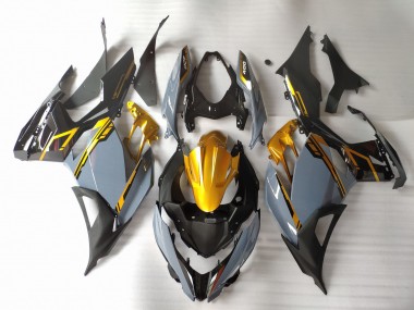 2018-2023 Nardo Grey & Gold Kawasaki Ninja 400 Motorcycle Fairings