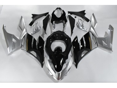 2018-2023 Silver and Black Kawasaki Ninja 400 Motorcycle Fairings