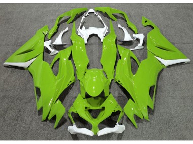 2019-2023 Gloss Green & White Kawasaki ZX6R Motorcycle Fairings
