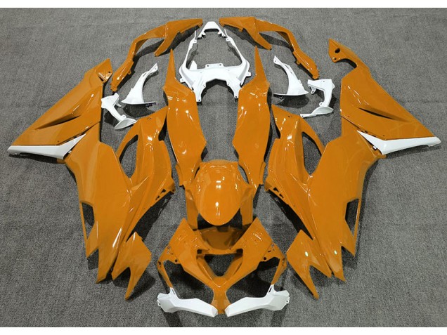 2019-2023 Gloss Orange & White Kawasaki ZX6R Motorcycle Fairings 2019-2023 Gloss Orange & White Kawasaki ZX6R Motorcycle Fairings
